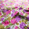 100% Cotton Poplin Fabric Vintage Bunched Roses Leaves Floral Flower Melody ST