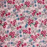 100% Cotton Poplin Fabric Printed Flower 70's Floral Vintage Poppies Pansies