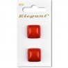 Sirdar Elegant Red Faceted Shanked Square Button 22mm 2 Pack 424