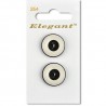 Sirdar Elegant Black & White Round Plastic Button 19mm 2 Pack 254