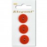 Sirdar Elegant Matte Red Round Plastic Button 19mm 3 Pack 393