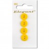 Sirdar Elegant Small Bright Yellow Round Plastic Button 12mm 4 Pack 380