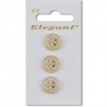 Sirdar Elegant Beige Lacquered Effect Round Plastic Button 16mm 3 Pack 915