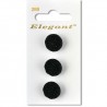 Sirdar Elegant Black Decorative Knot Effect Round Plastic Button 16mm 3 Pack 288