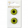 Sirdar Elegant Green and Black Round Plastic Button 19mm 2 Pack 559