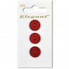 Sirdar Elegant Round Matte Red Seaglass Plastic Button 16mm 3 Pack 454