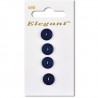 Sirdar Elegant Matte Navy Basic Round Plastic Button 11mm 4 Pack 486