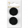 Sirdar Elegant Black Decorative Knot Effect Shank Button 28mm 2 Pack 290