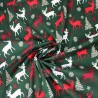 100% Cotton Poplin Fabric Christmas Reindeer Check Tree Snowflake 135cm Wide