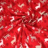 100% Cotton Poplin Fabric Christmas Reindeer Check Tree Snowflake 135cm Wide