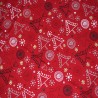100% Cotton Poplin Fabric Metallic Christmas Tree & Snowflake Swirls 135cm Wide