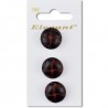 Sirdar Elegant Brown Braided Leather Effect Shanked Button 19mm 3 Pack 788