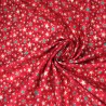 100% Cotton Poplin Fabric Christmas Shining Stars Metallic 140cm Wide