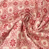 100% Cotton Poplin Fabric Christmas Paper Cut Snowflake Festive Xmas 135cm Wide