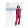 Simplicity Sewing Pattern S9184 Misses’ Long Waistcoat Straight Leg Trousers