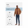 Simplicity Sewing Pattern S9190 Men’s Relaxed Lined Jacket Contrast Knit Collar