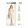 New Look Sewing Pattern N6665 Misses' Fit and Flare Dress Waist Yoke & Piping
