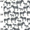 100% Cotton Poplin Fabric Rose & Hubble Zebra Animals Baby Zebras Foal Safari