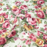 100% Cotton Poplin Fabric Rose & Hubble Peony Floral Garden Flowers