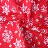 100% Cotton Poplin Fabric Christmas Snowflakes Glitter Stars Xmas 135cm Wide