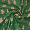 100% Cotton Poplin Fabric Christmas Tree Aztec Style Festive Xmas 135cm Wide