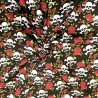 Polycotton Fabric Skulls Roses Floral Flower Halloween Day of the Dead