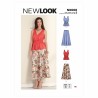 New Look Sewing Pattern N6668 Misses' Elasticated Peplum Top and Flared Skirt