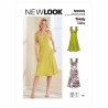New Look Sewing Pattern N6669 Misses' Fit Flare Stretch Knit Dress Tie Shoulder
