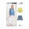 New Look Sewing Pattern N6671 Misses' Pull On Casual Top Bib Style Pleat Back