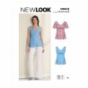 New Look Sewing Pattern N6673 Misses' Fitted Tops Blouses Shirts Lined Bodice