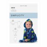 Simplicity Sewing Pattern S9215 Babies Jacket Bodysuit with Mitt Hood Variations