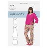 Simplicity Sewing Pattern S9219 Misses’ Sleepwear Pajamas Top Trousers Shorts