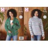 King Cole Knitting Pattern 5780 Women's Cardigan Sweater Knitted in Super Chunky