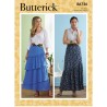 Butterick Sewing Pattern B6736 Misses’ Elasticated Waist Skirt Gathered Tiers
