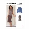 New Look Sewing Pattern N6685 Misses' Pull On Top With Front Draped Neckline