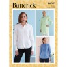 Butterick Sewing Pattern B6747 Misses’ Button Down Fitted Collared Shirt