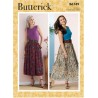 Butterick Sewing Pattern B6749 Misses’ Lined Skirt With Gathered Elastic Waist