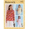 Butterick Sewing Pattern B6751 Misses/Petite Pullover Top With Sleeve Variations