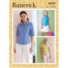 Butterick Sewing Pattern B6753 Misses/Petite Semi Fitted Shirt Button Down