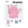Simplicity Sewing Pattern S9317 Babies Ruffled Dress Top and Pull On Shorts