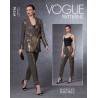 Vogue Sewing Pattern V1716 Misses' Semi Fitted Blazer With Belt Trousers