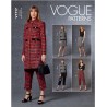 Vogue Sewing Pattern V1717 Misses' Semi Fit Jacket Wrap Skirt Cropped Trousers