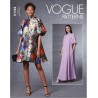 Vogue Sewing Pattern V1723 Misses' Dress Stand Collar With Open Back Slit