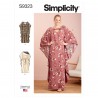 Simplicity Sewing Pattern S9323 Misses' Caftan Tunic Maxi Dress Neckline Options