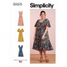 Simplicity Sewing Pattern S9325 Misses' Plus Size Dresses Sleeve Options Panels