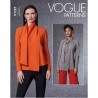 Vogue Sewing Pattern V1727 Misses' Fitted Bias Cut Blouse Asymmetrical Front