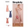 Simplicity Sewing Pattern S9326 Misses' Fitted Classic Dresses Optional Ruffle