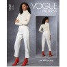 Vogue Sewing Pattern V1729 Misses' Fitted Cropped Trousers Side Front pockets
