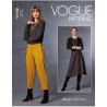 Vogue Sewing Pattern V1730 Misses' Cropped Trousers or Asymmetrical Hem Skirt
