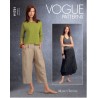 Vogue Sewing Pattern V1731 Misses' Deep Pocket Skirt Trousers Back Zip Closure